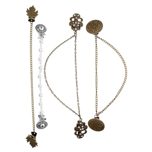 POPETPOP 4 Stück Teiliges Vintage Sweater Clips mit Broschen Cardigan Kragen Clips für Damen Vielseitig Einsetzbar für Pullover Kleider Schals und Hemden Stilvolle Strickjacken Verschlüsse von POPETPOP