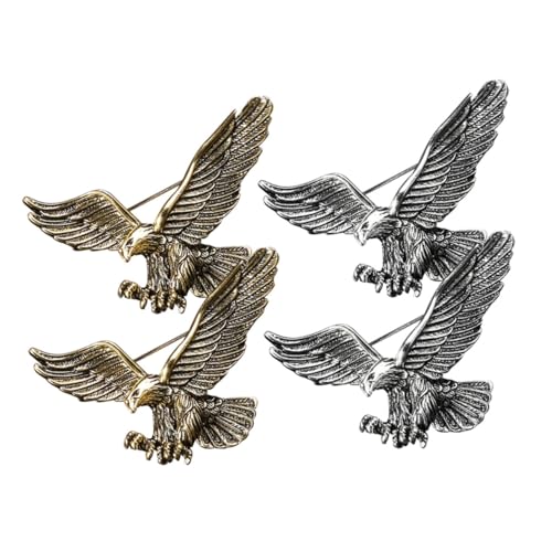 POPETPOP 4stücke Vintage-anstecknadeln Für Kleidung Hutbroschen Für Männer Und Frauen Cardigan-clips Pullover-schal-clips Kleider-reversnadeln von POPETPOP