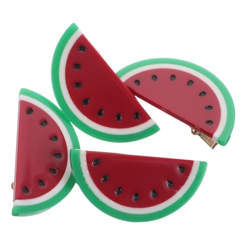 POPETPOP 4stücke Haarklammer Wassermelonen-design Obst-haarnadeln Aus Acetat Cartoon-haarspangen Als Seitenclips Süße Haarzubehör Für Frauen Und Mädchen Langlebig Und Leicht von POPETPOP