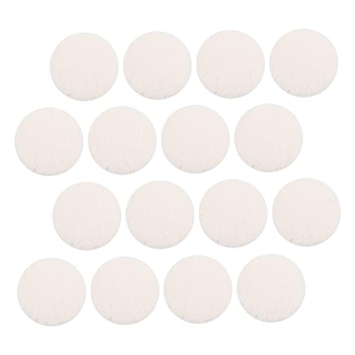 POPETPOP 40st Gesichtswäsche Make-up Sauberer Schwamm Abgerundetes Gesicht Puffs Make-up-puffs Einfaches Abgerundetes Make-up-pad Stiftung Weiß Mädchen Zubehör Holzzellstoff Baumwolle Frau von POPETPOP