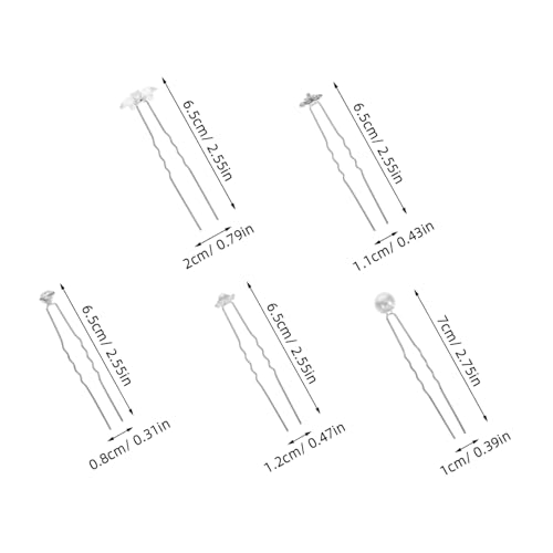 POPETPOP 40 Stück Teiliges Braut Haarnadel mit Perlen und Strass U Förmige Haarklammern für Hochzeit Leichter und Sicherer Halt für Braut und Brautjungfern Eleganter Hochzeitsschmuck von POPETPOP