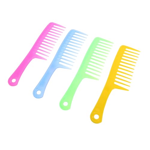 POPETPOP 4stücke Breiter Zahnkamm Zum Entwirren Mit Griff Für Haarstyling Geeignet Für Nasses Und Trockenes Haar Für Männer Und Frauen Mit Dichtem Oder Lockigem Haar von POPETPOP