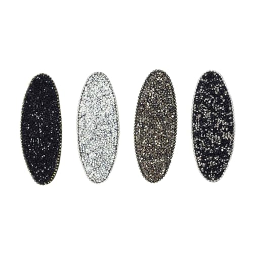 POPETPOP 4stücke Haarspangen Für Junge Mädchen Mädchen Mit Druckknopf Design Barrettes Oval Metall Snap Haarnadeln Gemischt Farben von POPETPOP