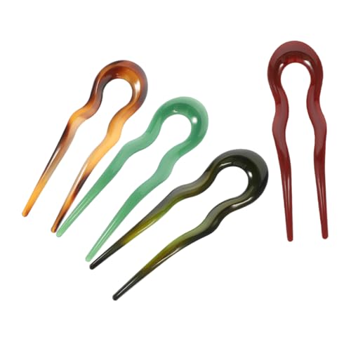 POPETPOP 4stücke U-förmige Vintage Haarnadeln Elegante Haarschmuck-sticks Für Brötchen Verschiedenen Farben Sanft Zu Haaren Für Frauen Und Mädchen von POPETPOP