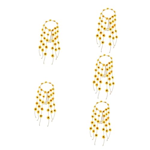 POPETPOP 5 Stück Halloween-Haargummis Halloween-Haarbänder Sonnenblumen-Stirnband Blumen-Haarband Damen-Stirnbänder Blumen-Stirnbänder Blumen-Haarband Schwangerschaftsgeschenke Für von POPETPOP
