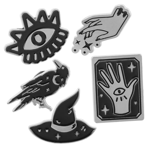 POPETPOP 5 Stück Metalldekorative Anstecknadeln Teiliges mit Hut Design Stilvolle Broschen für Rucksack Anzug Vielseitige Pins für Kleidung und Accessoires von POPETPOP