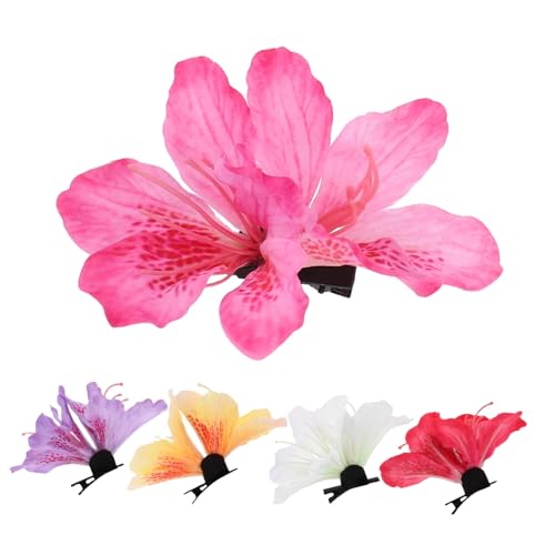 POPETPOP 5 Stück Simulierte Blütenperückenclips Blume Haarklammern Blumenhaarklammern Farbe Chinesischer Haarschmuck Für Frauen Chinesische Hanfu Haarspange Haarblumen Stoff von POPETPOP