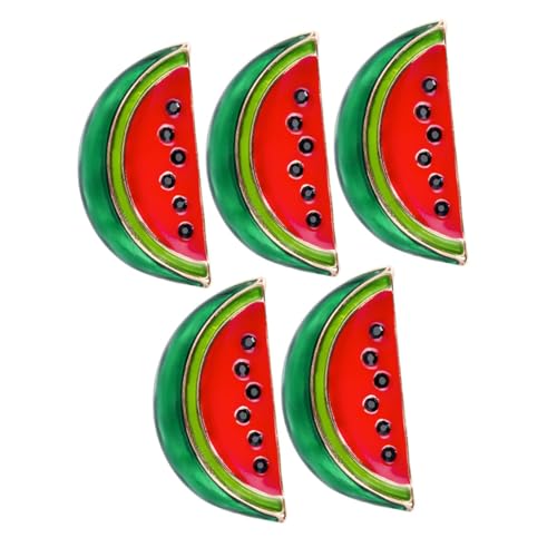 POPETPOP 5 Stück Teiliges Wassermelonen Broschen aus Zinklegierung Niedliche Frucht Form Anstecknadeln für Hemdkragen Pullover Clips für Partys und Alltag POPETPOP 5 Stück Teiliges Wassermelonen Broschen aus Zinklegierung Niedliche Frucht Form Anstecknadeln für Hemdkragen Pullover Clips für Partys und Alltag von POPETPOP