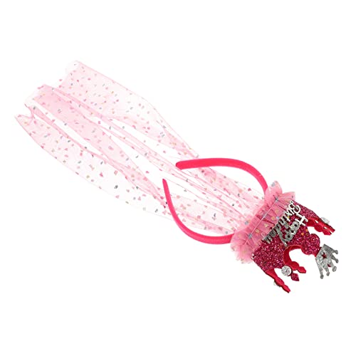 POPETPOP 5st Gaze Kronen Stirnband Geschenk Zur Babygeburtstagsfeier Geburtstagsstirnband Für Mädchen Geburtstag Tiara Für Frauen Mädchen Glänzendes Haarband Pailletten Schal Kind Stoff von POPETPOP