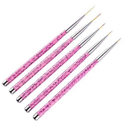 POPETPOP 5-teiliges Set Malpinsel Nailart-liner-zeichnungspinsel Nagel Punktierung Malerei Zeichenstift Maniküre-malstift Nageldesign-nylon-pinselstift Gelpinsel Gemalt Nagel Kunst von POPETPOP