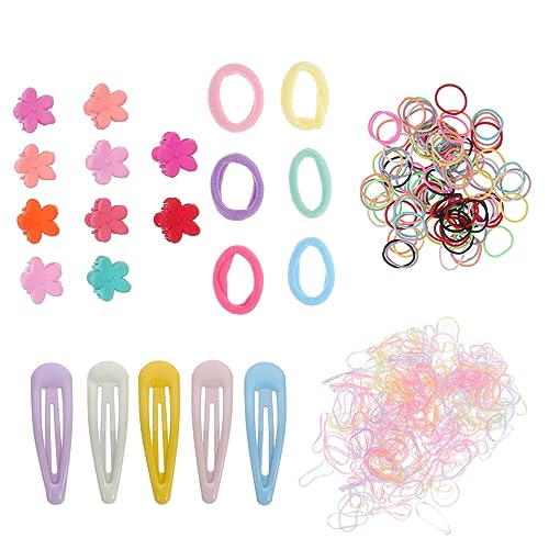 POPETPOP 565 Stück Haar-accessoires-geschenkbox-set Haarseil Für Mädchen Haarspange Für Kinder Haarnadelclip Für Kinder Farbiger Haarspangenclip Kleine Plastik Rutschfest Haarklammer von POPETPOP