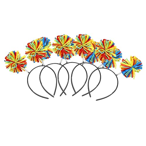 POPETPOP 5St Bobo-Ball-Stirnband Pride-Accessoires Ostern Stirnband fasching haarschmuck faschings haarschmuck Haargummis Pom-Stirnband Kopfschmuck zum Tag der Unabhängigkeit Mädchen Schal von POPETPOP