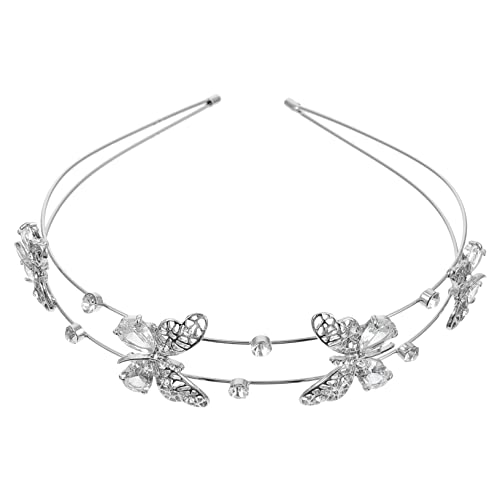 POPETPOP 5St Stirnband Brauthaarteil Haarband für Damen haarschmuck elegant Perlenkopfschmuck Blumenmädchen-Kopfschmuck Kopfschmuck aus schmetterling kopfschmuck Krawatte Perücke von POPETPOP