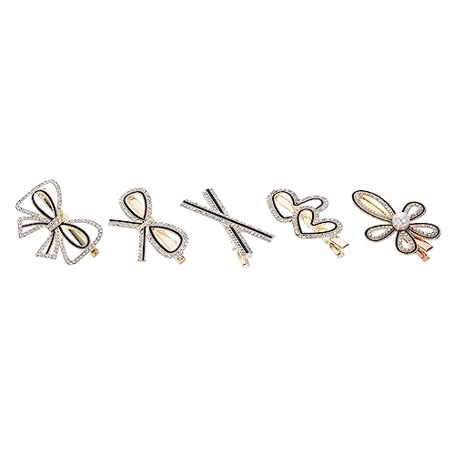 POPETPOP 5Stücke Haarklammern für Damen Kleine Metallhaarklammern mit Haarzubehör Gemischten Designs für Romantische Anlässe von POPETPOP