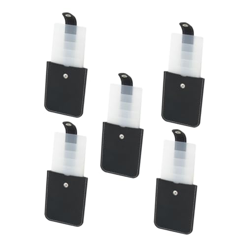 POPETPOP 5stücke Ausziehbarer Karten-Organizer Mit Mehreren Fächern Kartenbehälter Aus Pu-Material Verdeckter Kartenhalter Für Unterwegs Tragbare Kartenhülle Mit Steckplätzen von POPETPOP