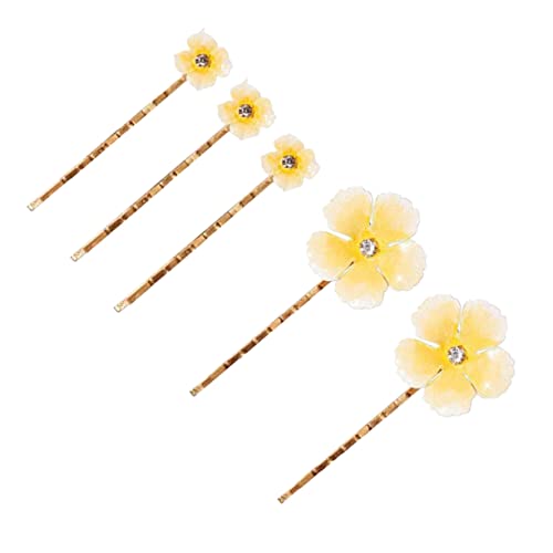 POPETPOP 5st Braut Haarspange Blumen-haarnadeln Blumenhaarnadeln Für Frauen Haarschmuck Haarspangen Vintage-metall Blumenhaarnadeln Mädchen Rose Bobby Damen Hochzeit Einstellen Abs von POPETPOP