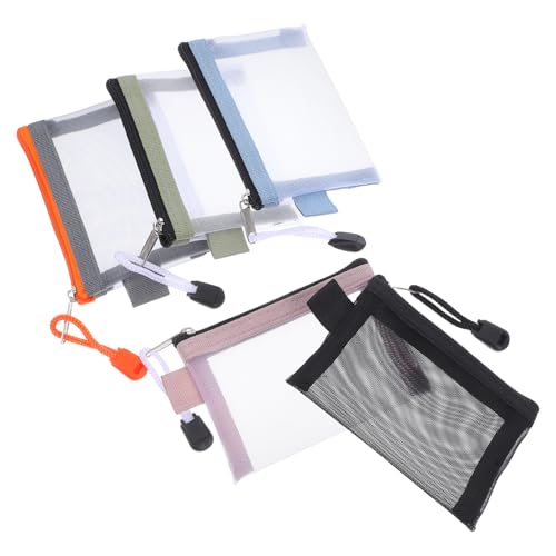 POPETPOP 5stücke Mini-netztaschen Mit Reißverschluss Kompakte Reise-kosmetiktaschen Aufbewahrungsbeutel Für Make-up Und Hautpflegeprodukte Kleine Make-up-Organizer Für Frauen von POPETPOP