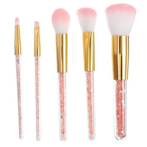 POPETPOP 5stücke Teiliges Kosmetischer Pinsel Mit Transparenten Griffen Für Frauen Lidschatten Foundation Und Augenbrauenpinsel Für Professionelles Und Tägliches Make-up von POPETPOP