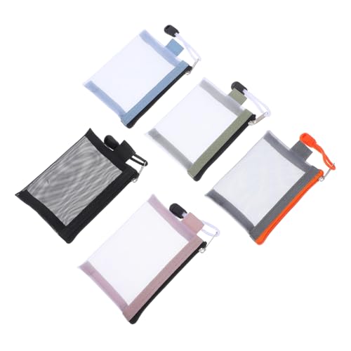 POPETPOP 5stücke Mini Mesh Taschen Mit Reißverschluss Tragbare Reise Make-up Tasche Kosmetische Lagerung Taschen Für Frauen Kleine Reißverschluss Beutel Für Toilettenartikel von POPETPOP
