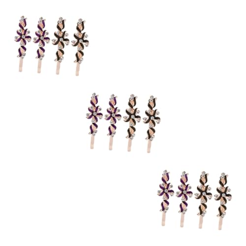 POPETPOP 6 Paare Astblatt Haarnadel Haarnadeln Vintage Blumen-haarnadeln Haarnadeln Aus Strass Bobby Pin Kinder Für Party Blumenhaarspangen Für Frauen Knopf Braut Legierung Geweih von POPETPOP