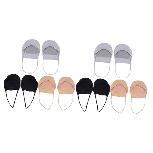 POPETPOP 6 Paare Unsichtbare Strumpfbandpolster Fußkissen Socken No-show-socken Für Damen Niedrig Geschnittene Socken Sandalensocken Damen Absätze Flache Socken Fräulein High Heels Nylon von POPETPOP