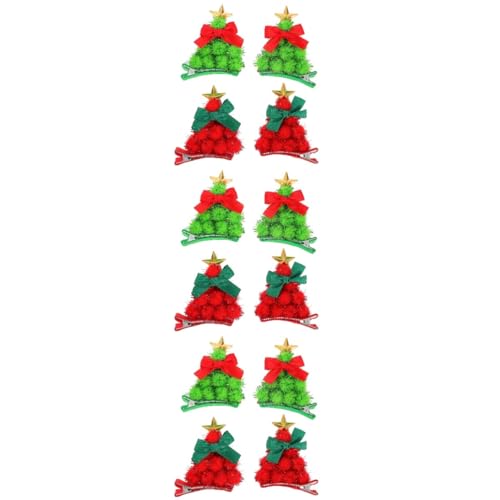 POPETPOP 6 Paare Weihnachtsbaum-haarspangen Weihnachtsdeko Gefühlt Eisen Weihnachten Kind von POPETPOP