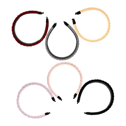 POPETPOP 6 Stck Teiliges Geflochtenes Stirnband für Damen Buntes Haarband Bequem und Sicher Modisches Haarschmuck für Party Geburtstag Hochzeit und Alltag Vielseitig Kombinierbar von POPETPOP