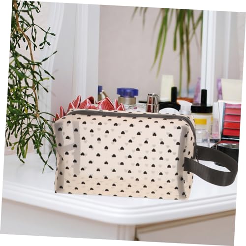 POPETPOP 6 Stck Teiliges Kleine Kosmetiktaschen mit Reißverschluss Herzförmiges Netzdesign Tragbarer Make Up Organizer für Damen Vielseitige Aufbewahrung für Lippenstifte Pinsel und Make von POPETPOP