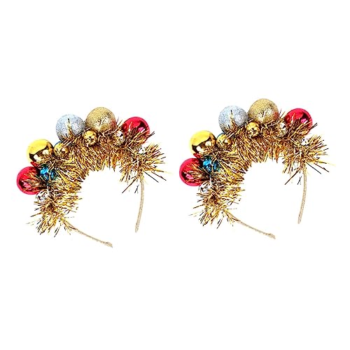 POPETPOP 6 Stk Weihnachtskugel-stirnband Weihnachtsdeko Haarschmuck Stirnbänder Haargummi Festliches Weihnachtshaarband Weihnachtshaarreifen Weihnachten Harz Kind Haarring von POPETPOP