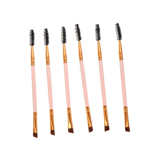 POPETPOP 6 Stück Augenbrauenpinsel Mascara-Pinsel Augenbrauenpinsel Damen-Augenbrauenpinsel Doppelseitige Make-Up-Pinsel Holzwerkzeuge Spoolie-Pinsel Augenbrauentrimmen Miss von POPETPOP