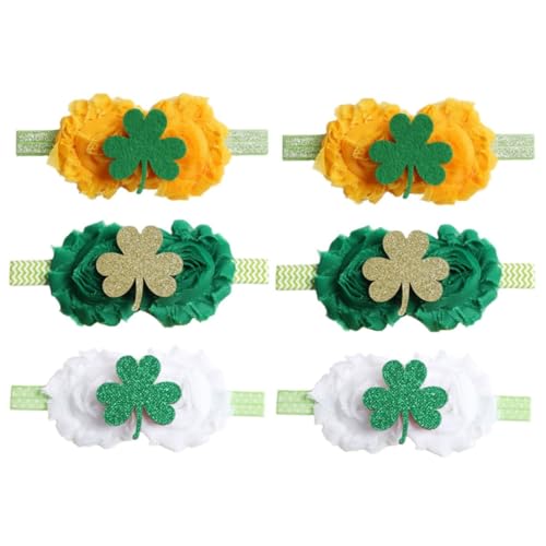 POPETPOP 6 Stk Grüne Stirnbandschleife Blumenstirnbänder Für Babys Neugeboren Grünes Stirnband Patrick s Day Stirnband Für Neugeborene Mädchen Gründekor Tiara Armband Haar Kleine von POPETPOP