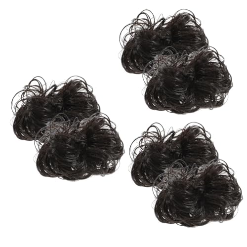 POPETPOP 6 Stk Perücke Haarverlängerung Brötchen Haarspangen Für Frauen Kurze Menschliche Haare Haarknoten Verlängerung Klaue Clips Haarspangen Locken Haare Hoch Fräulein Ballaststoff von POPETPOP