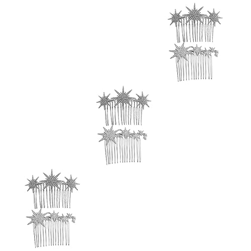 POPETPOP 3 Sets Haarkamm Seitlich Strass-kopfschmuck Clip Für Mädchen Hochzeit Braut Haar-accessoires Set 2 Stück X 3 von POPETPOP