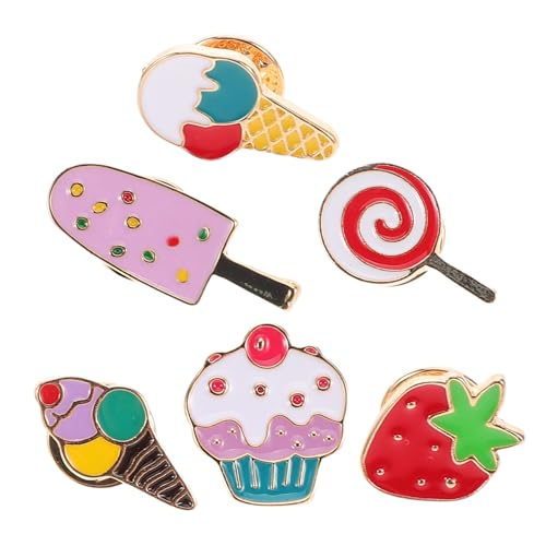 POPETPOP 6 Stück Sommer Broschen Eiscreme Lutscher Erdbeere Anstecknadeln aus Legierung Leicht und Vielseitig für Kleidung Rucksack Party Accessoire POPETPOP 6 Stück Sommer Broschen Eiscreme Lutscher Erdbeere Anstecknadeln aus Legierung Leicht und Vielseitig für Kleidung Rucksack Party Accessoire von POPETPOP