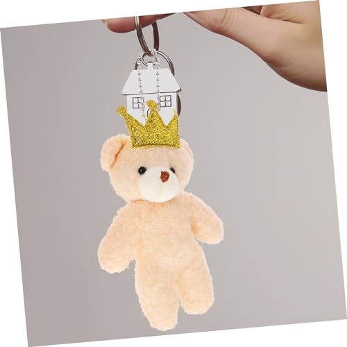 POPETPOP 6 Stück Teiliges Mini Plüschbär Schlüsselanhänger aus Weichem Kuscheltier Material Niedliche Gefüllte als Dekorative Anhänger für Taschen Rucksäcke Geburtstagsgeschenke und DIY von POPETPOP