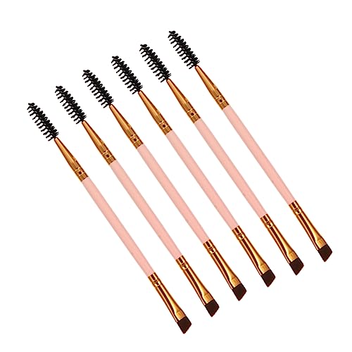 POPETPOP 6st Augenbrauenbürste Mascara-bürste Doppelseitige Make-up-pinsel Abgewinkelter Make-up-pinsel Dualer Make-up-pinsel Augenbrauenkamm Fräulein Wimper Kunstfaser Geburtstagsgeschenk von POPETPOP