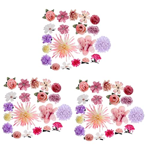 POPETPOP 60 Stk Blumen-haarspangen-set Haarschmuck Modische Haarspangen Für Frauen Haarspangen Für Jugendliche Mädchen Haarspangen Frauen Haarspangen Für Mädchen Zubehör Stoff Hanfu Braut von POPETPOP