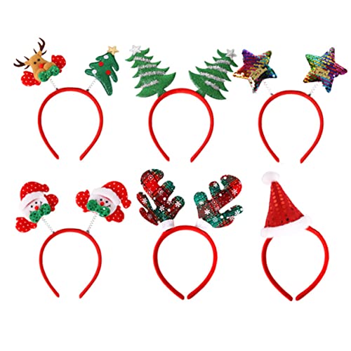 POPETPOP 6st Stirnband Weihnachtsdekoration Haargummi Weihnachtsschmuck Zartes Haarband Weihnachtsversorgung Wiederverwendbares Haarband Weihnachtsaccessoire Kind Tragbar Schal Stoff von POPETPOP