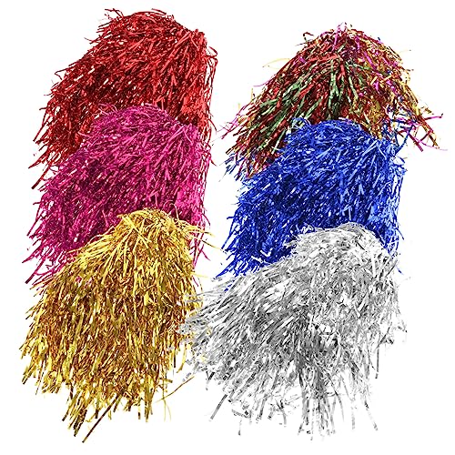 POPETPOP 6stücke Folien Perücken Lametta Party Perücken Bunte Kunsthaar Cosplay Glänzende Kopfschmuck Maskeraden Urlaub von POPETPOP