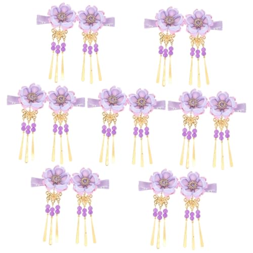 POPETPOP 7 Paare Haarnadel Bling Haarspange Frauen Haare Braut-accessoire Haare Leuchten Weihnachten Japanische Haarspangen Blumenclip Kind Violett Bettwäsche Aus Baumwolle Kimono Mode von POPETPOP