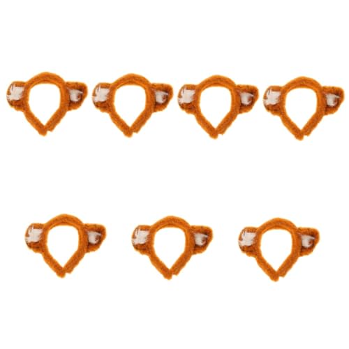 POPETPOP 7 Stk Stirnband Haarbänder Bühnenhaarband Baby-accessoires Für Mädchen Bühnenhaar Tragen Party-kopfschmuck Ohr Haarreifen Tigerohr Haarband Dekor Plüsch Kind Behaart Ausgabekarte von POPETPOP