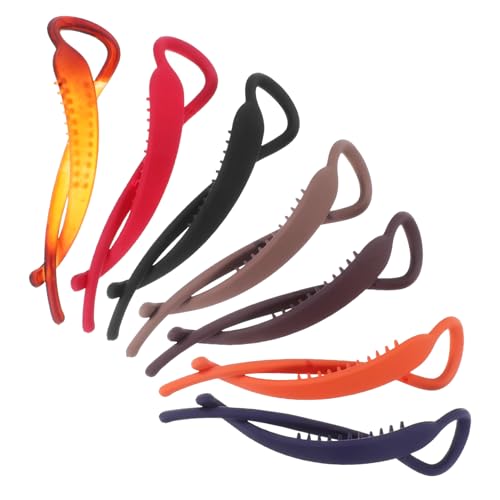 POPETPOP 7stücke Teilige Haarspangen Für Damen Matte Oberfläche Starker Seitliche Pferdeschwanz-clips Vielseitige Farben Leicht Zu Tragen Haarnadel-clips Für Dichtes Haar Kopfschmuck von POPETPOP