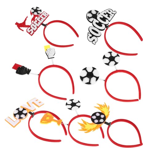 POPETPOP 7stücke Teiliges Fußball-haarband Sport-events Stilvolle Party-haareifen Mit Fußball-thema Accessoires Zur Unterstützung Bei Wettbewerben Für Fans Und Feiern Inklusive Verschiedenf von POPETPOP