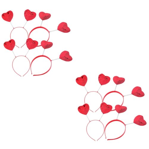 POPETPOP 8 Stk Stirnband Valentinstag Kopfschmuck Herz-stirnbänder Für Frauen Herz-stirnbänder Für Mädchen Haarschmuck Zum Valentinstag Herz Haarreifen Plastik Zubehör Liebe Fräulein von POPETPOP