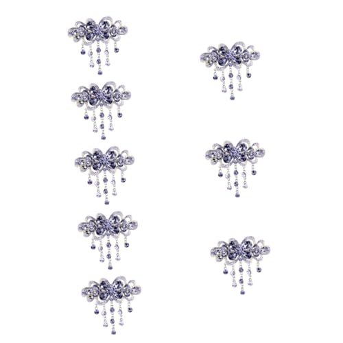 POPETPOP 8st Haarnadel Strass Französische Haarspange Vintage Französischer Clip Haarspangen Mit Strass Kopfschmuck Für Mädchen Brauthaar Zinklegierung Antiquität Perlmutt Fräulein Violett von POPETPOP