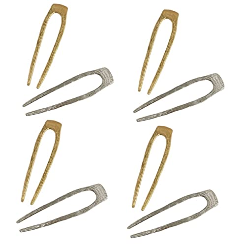 POPETPOP 8 Stk Haarpfropfen Haare Plus Retro-haarnadeln U-förmiger Chignon Strumpf Stuffers Für Erwachsene Frau Haarspangen Für Frauen Großartig Bobby-pin Brautjungfer Geschenk Dicht Metall von POPETPOP