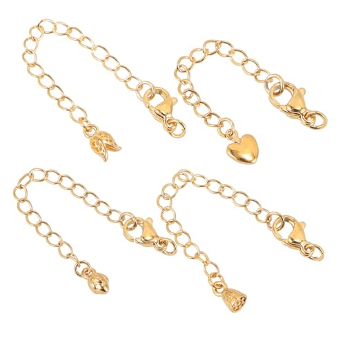 POPETPOP 8 Stück Kettenverlängerung Teiliges aus Langlebiger nicht Farbverblassender Metallkette Vielseitig Einsetzbar für Halsketten Armbänder und Fußkettchen Einfach zu Befestigen für von POPETPOP
