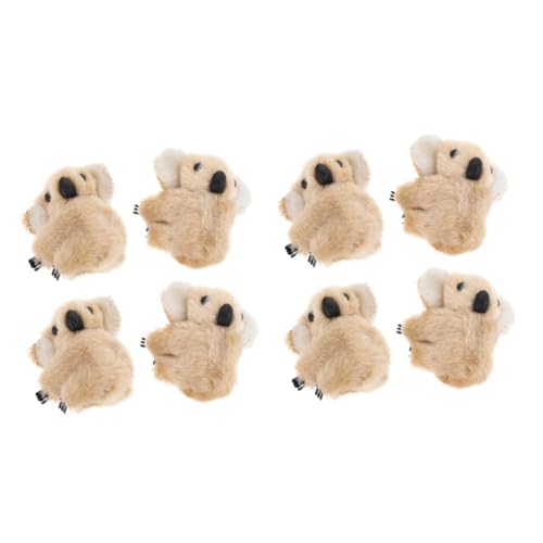 POPETPOP 8 Stk Koala-plüschhaar Tierhaar Plüsch Haarspange Diademe Für Mädchen Pailletten-haarschleifen Süße Kleinkind-haarnadel Koala-haarspange Haarschmuck Baby Lammwolle Niedlich Knopf von POPETPOP