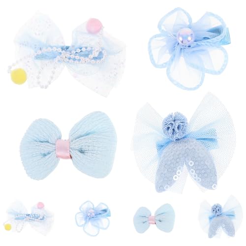 POPETPOP 8 Stk Mesh-Schmetterling-Haarspange Haarklammer Haarschmuck für Leinenschleifen Haarspangen Krokodilklemmen Süße Haarspangen für Mädchen Kawaii Haarspange für Kinder niedlich Knopf von POPETPOP