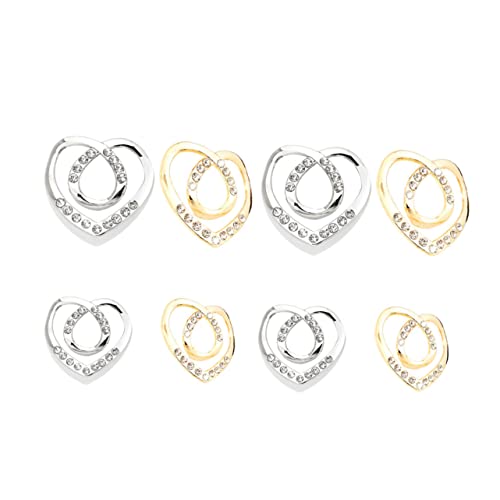 POPETPOP 8 Stück Teiliges Elegante Schalclips mit Strass Vielseitige Taillen Kleidungsschnallen für Damen Modische Rutschfeste Schmuck accessoires für Seidenschals Pullover und Blusen Gold von POPETPOP